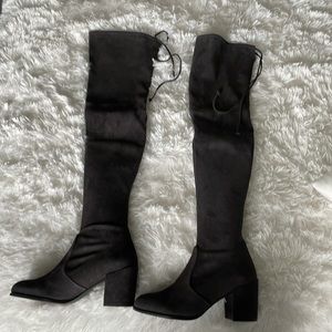 BRAND NEW NEVER WORN STUART WEITZMAN OVER-THE-KNEE BOOT TIELAND - COLOR SLATE